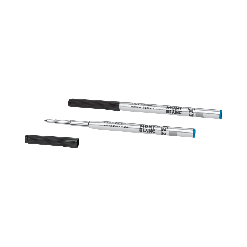 2 Ballpoint Refills, Barbados Blue - Medium - 2