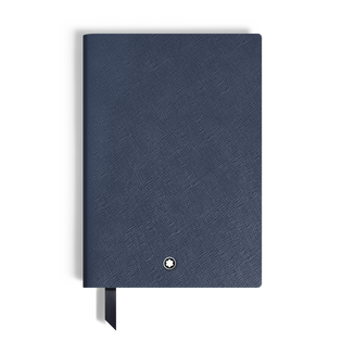Notebook Medium, Ink Blue Leather, Blue, Blank Pages