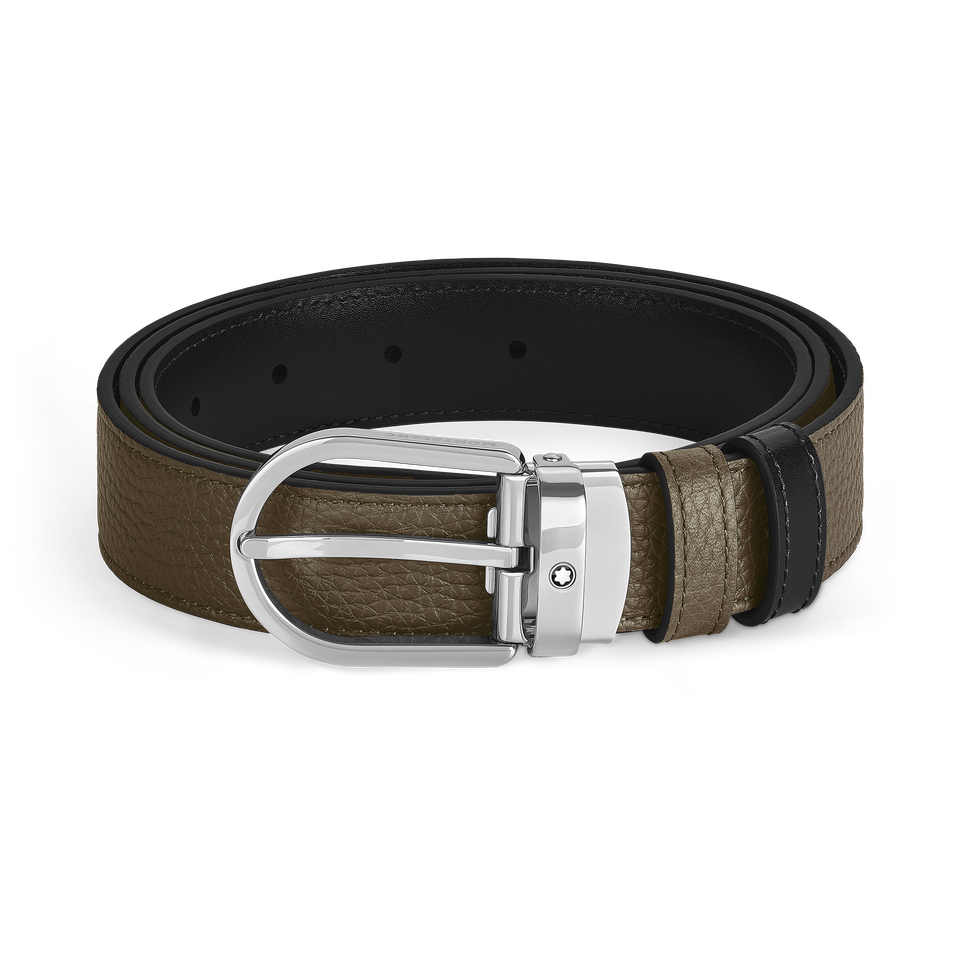 Horseshoe 30 mm Reversible Belt in Grain Leather - 1