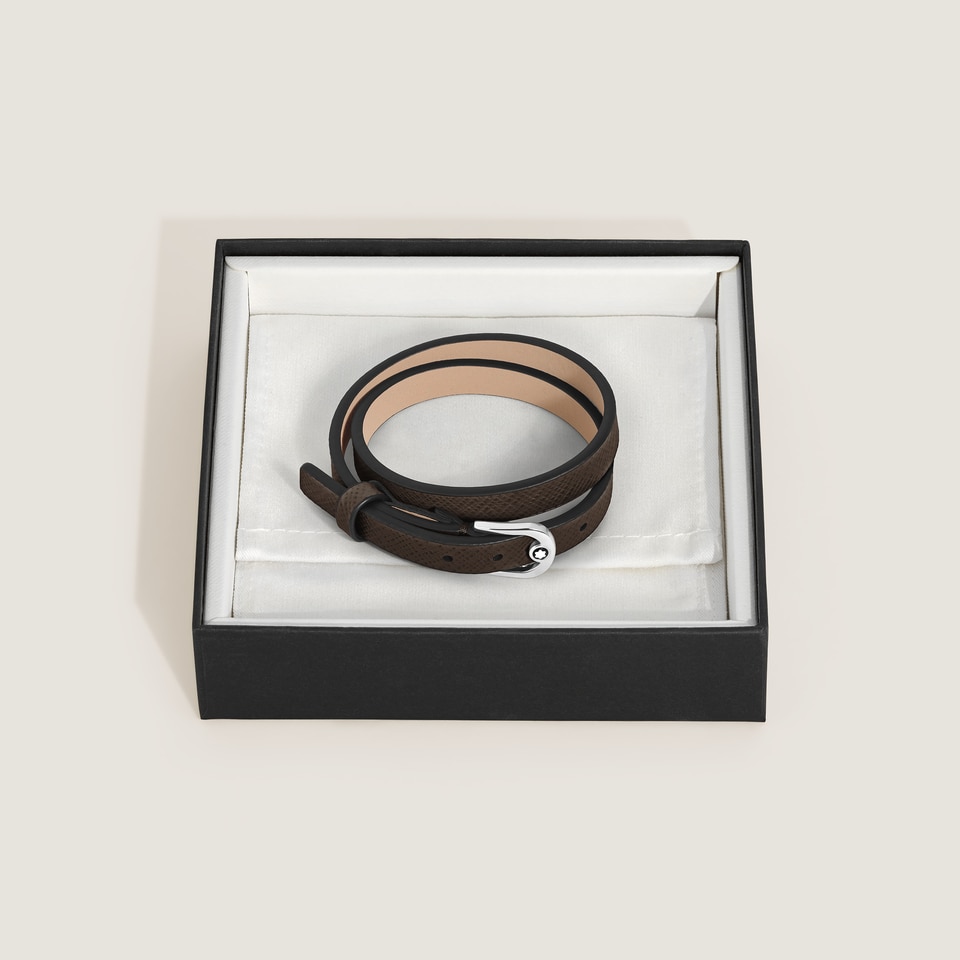 Horseshoe Buckle Adjustable Bracelet in Sartorial Leather - 2