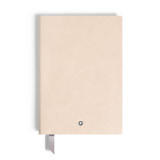 Notebook Medium, Saffiano Leather, Cloudy Beige - Lined Pages