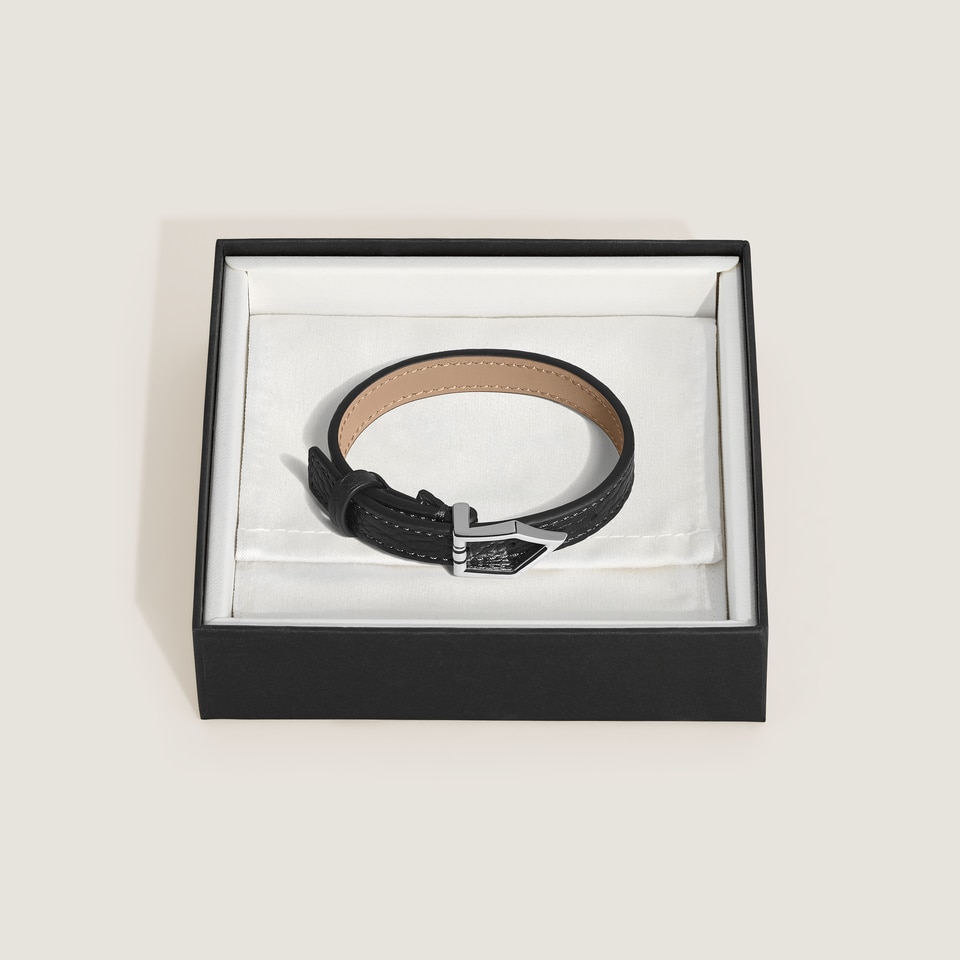 Plain Nib Bracelet in Grain Leather - 2