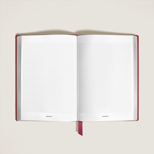 Notebook Medium, Saffiano Leather, Red - Squared Pages