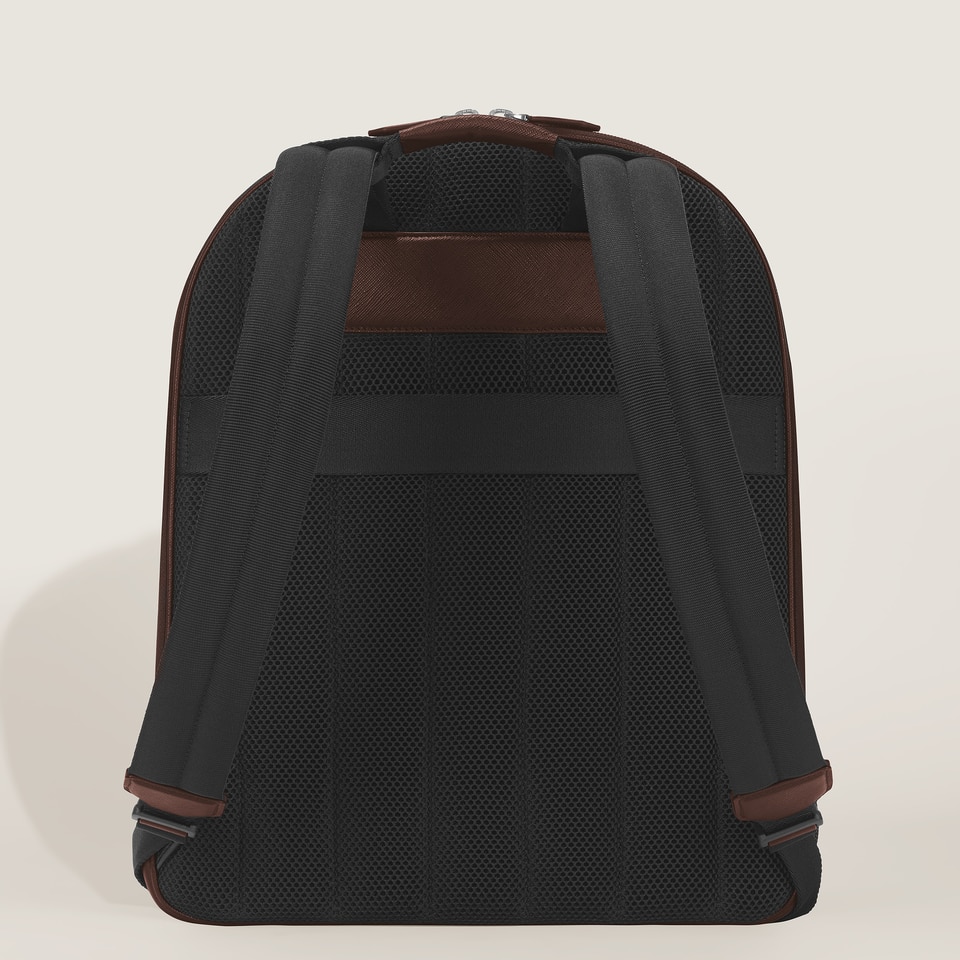 Large Backpack with 3 Compartments in Sartorial Leather - 3