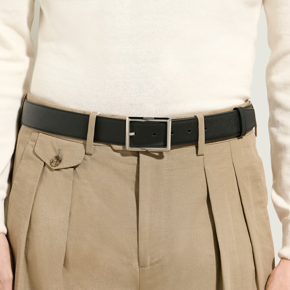 Rectangular 35&nbsp;mm Reversible Belt in Sartorial Leather - 2