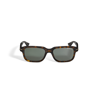 Rectangular Sunglasses with Acetate Havana Frame