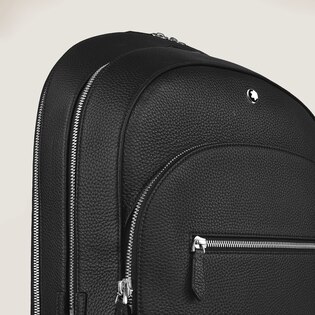 Large Backpack with 3 Compartments  in Grain Leather