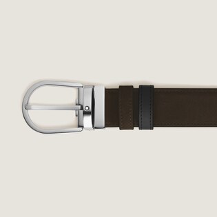 Horseshoe 35 mm Reversible Belt in Suede Leather
