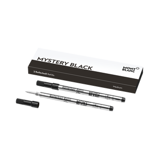 2 Rollerball Refills, Mystery Black - Medium
