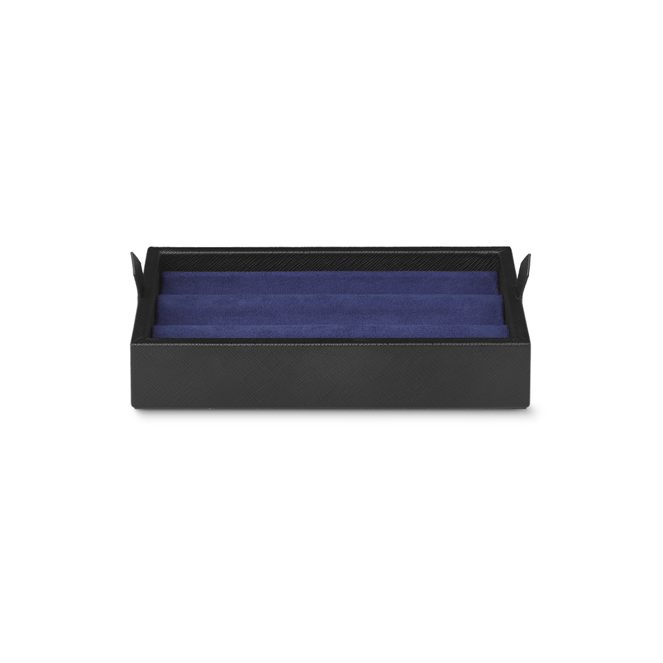 Desk Box in leather for three writing instruments and an ink bottle - 3