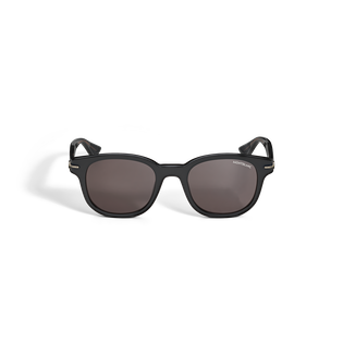 Round Sunglasses with Acetate Black Frame