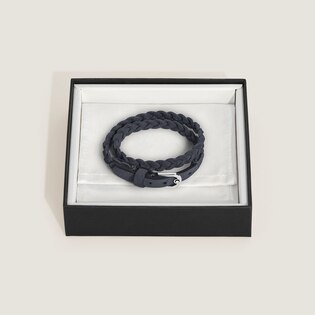 Horseshoe Buckle Adjustable Bracelet in Suede Leather