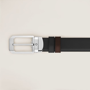 30 mm Reversible Belt in Meisterst&uuml;ck Leather with Trapeze Buckle