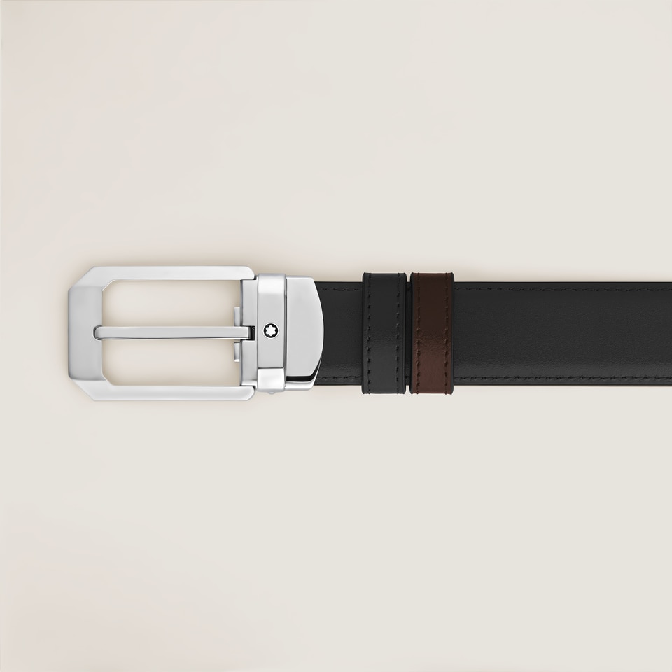 30 mm Reversible Belt in Meisterst&uuml;ck Leather with Trapeze Buckle - 3