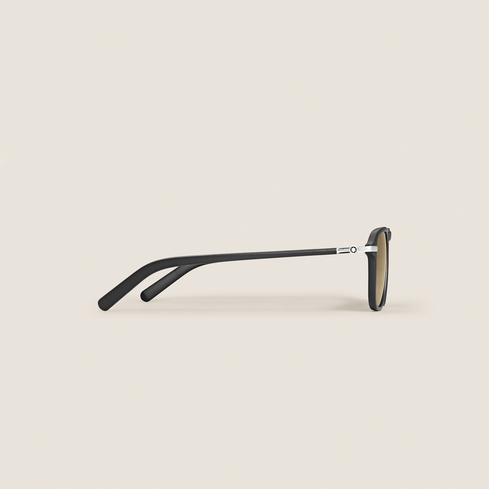 Squared Sunglasses with Black Acetate Frame - 3