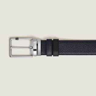 30 mm Reversible Belt in Grain Leather with Rectangular Meisterst&uuml;ck Buckle