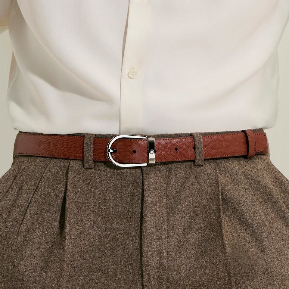 Horseshoe 30 mm Reversible Belt in Sartorial Leather - 4