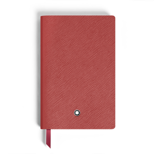 Notebook Small, Brick Red Leather, Red, Lined Pages