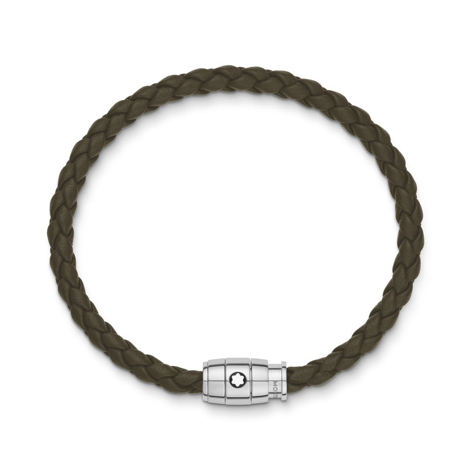 Bracelet Large, Soft Leather, Khaki - 2