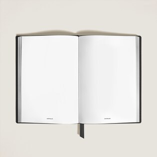 Notebook Medium, Saffiano Leather, Black - Blank Pages