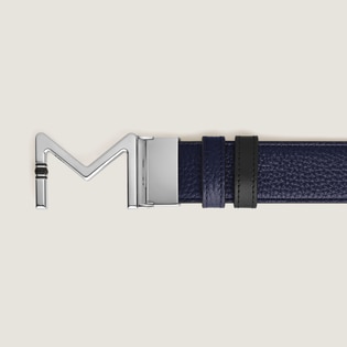 Meisterst&uuml;ck buckle midnight blue/black 35mm reversible leather belt