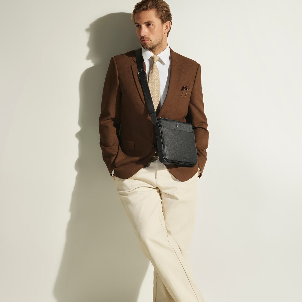 Vertical Belt Messenger Bag in Sartorial Leather - 2
