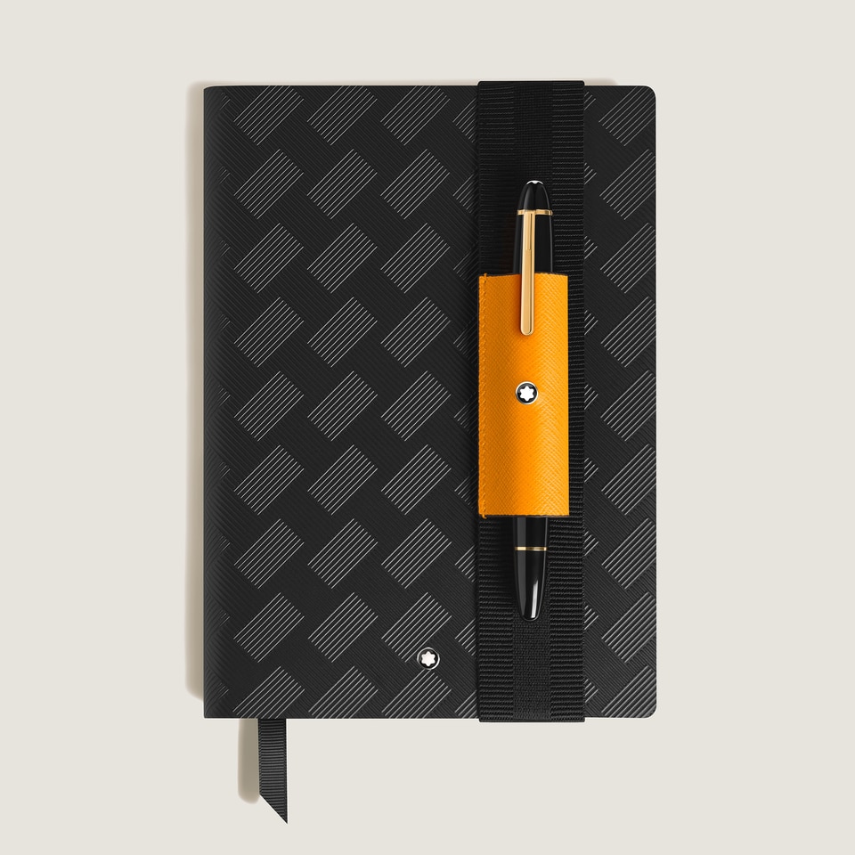 1-Pen Loop with Elastic Band in Sartorial Leather - 4
