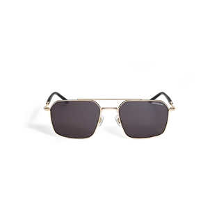 Rectangular Sunglasses with Gold-Coloured Metal Frame
