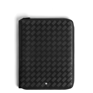 Medium Notebook Holder with zip in Extreme Leather