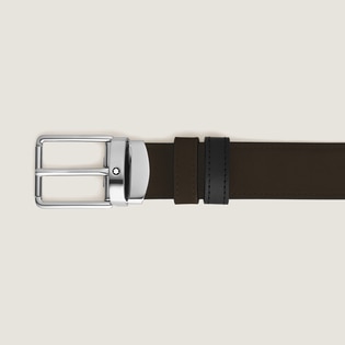 Everyday buckle brown/black 30mm reversible leather belt
