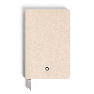 Notebook Small, Saffiano Leather, Cloudy Beige - Lined Pages