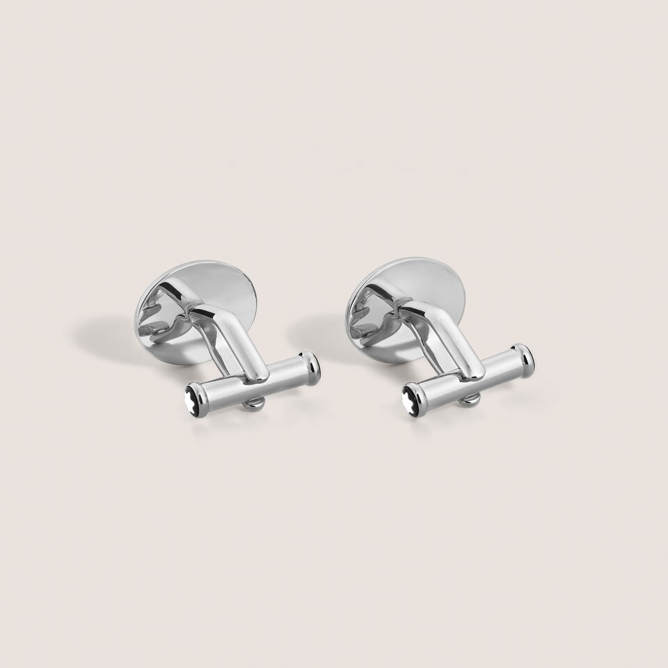Meisterst&uuml;ck Oval Cufflinks with Geometric Lacquer Inlay - 2