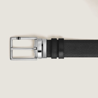 35 mm Reversible Belt in Leather with Rectangular Meisterst&uuml;ck Buckle