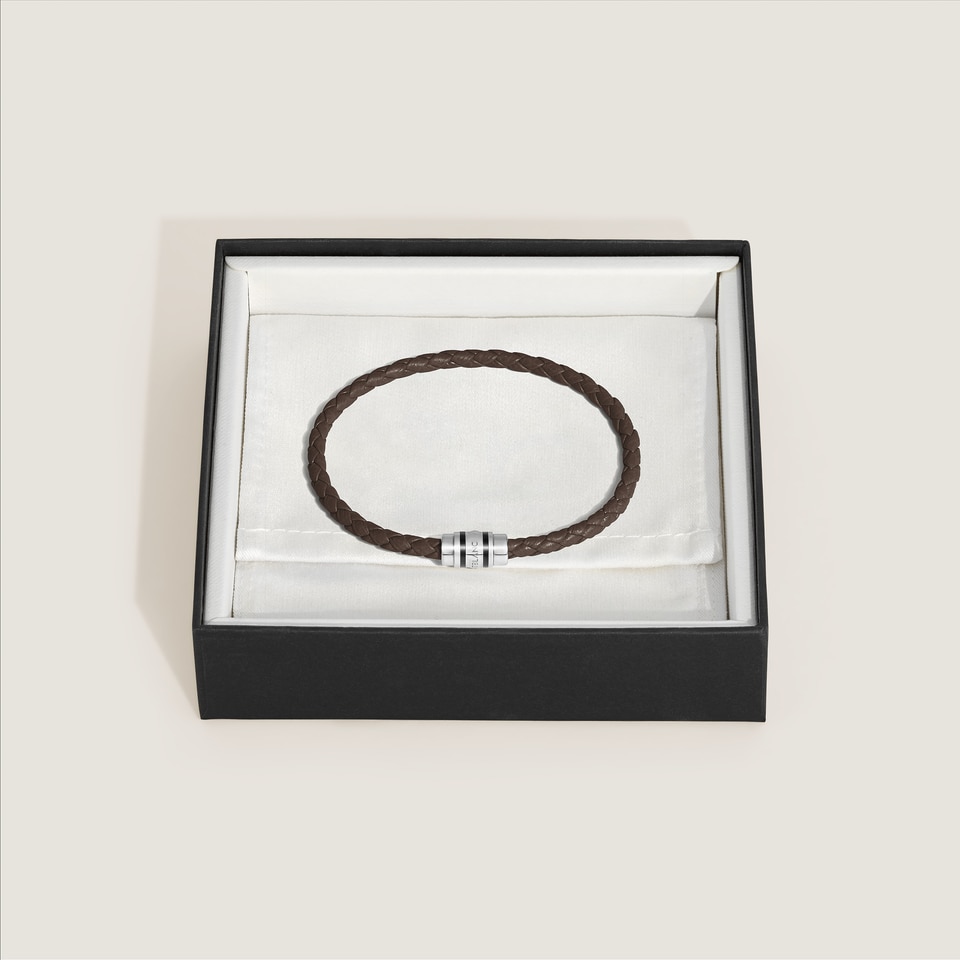 3 Rings Bracelet in Grain Leather - 2
