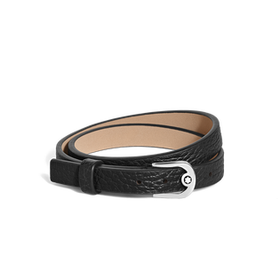 Horseshoe Buckle Adjustable Bracelet in Grain Leather