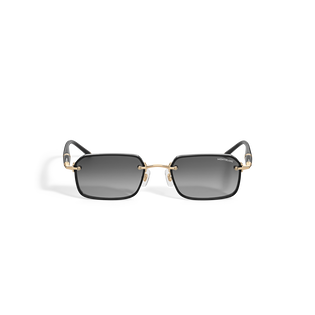 Rectangular Sunglasses with Black Metal Frame