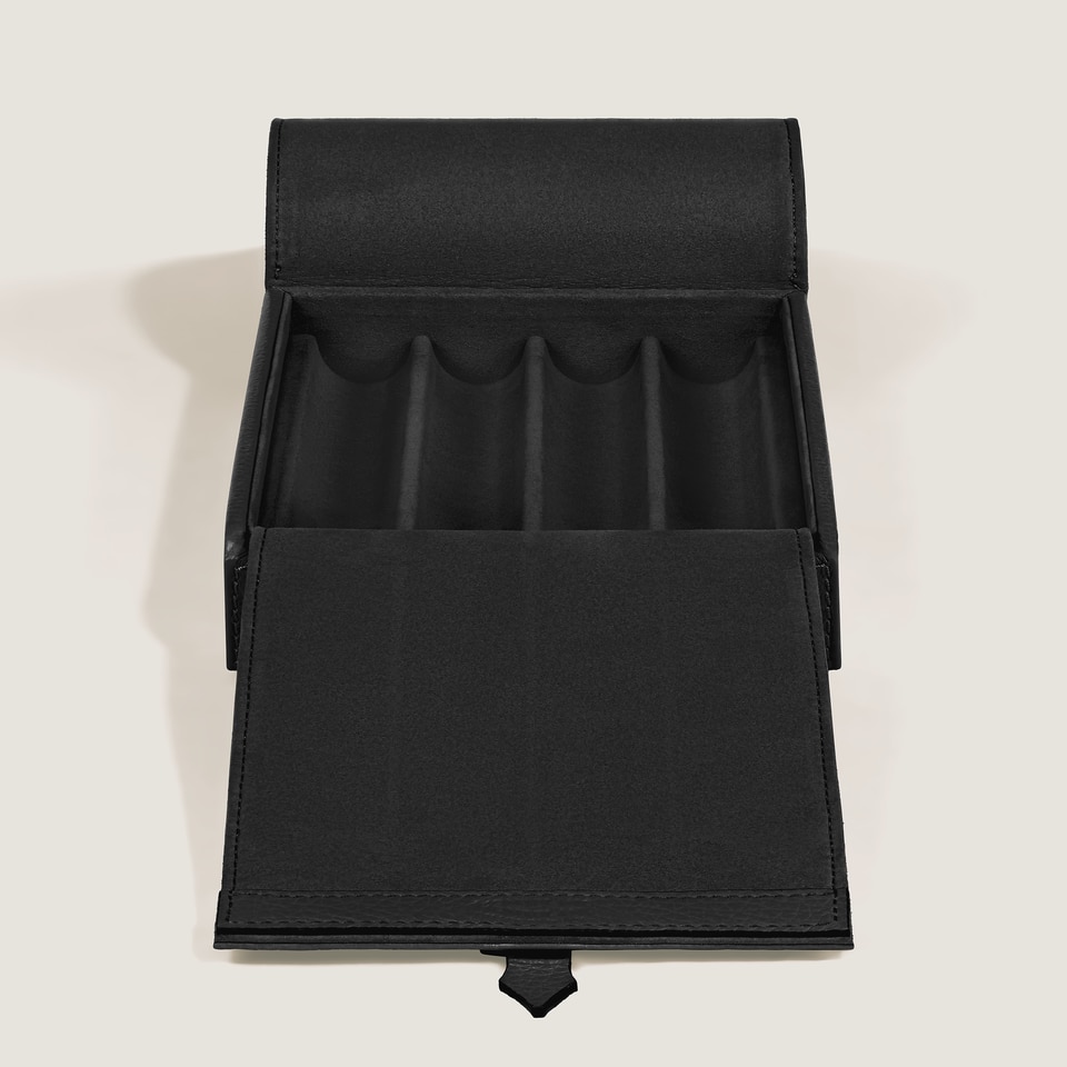 Travel Box for 4 Writing Instruments in Grain Leather - 4