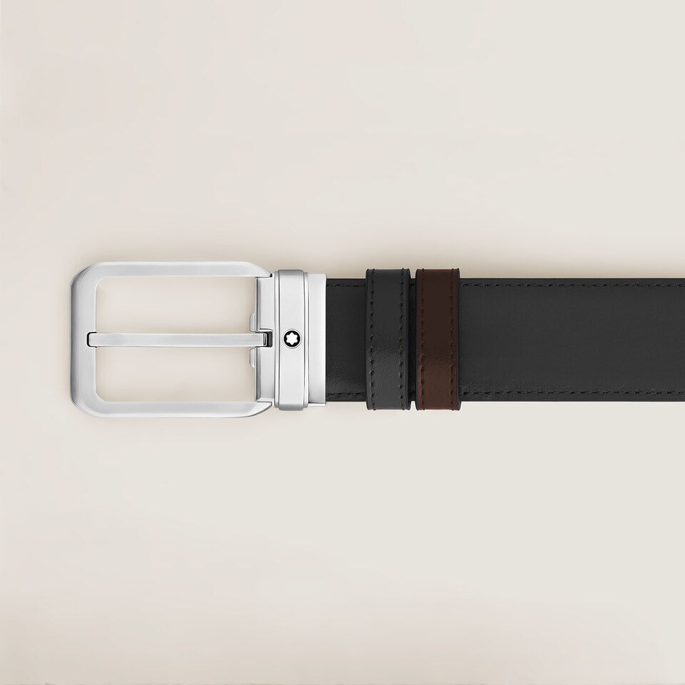 35 mm Reversible Belt in Meisterst&uuml;ck Leather with Rectangular Buckle - 2