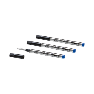 3 Rollerball Small Refills, Royal Blue - Medium
