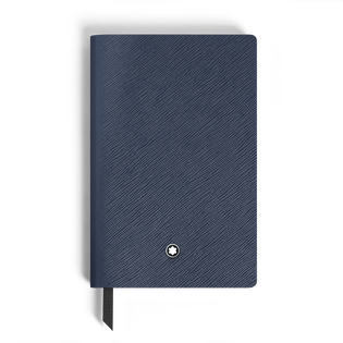 Notebook Small, Ink Blue Leather, Blue, Blank Pages