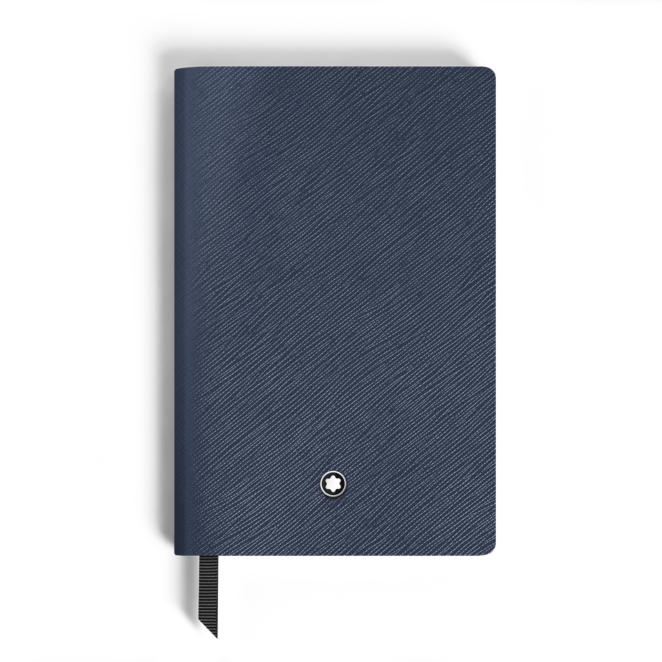 Notebook Small, Ink Blue Leather, Blue, Blank Pages - 1