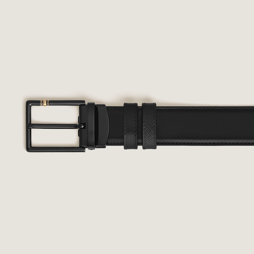 30 mm Reversible Belt in Leather with Rectangular Meisterst&uuml;ck Buckle - 2