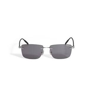Rectangular Sunglasses with Silver Col Metal Frame