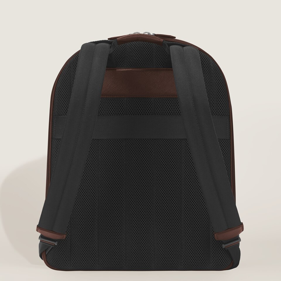Large Backpack with 3 Compartments in Sartorial Leather - 3