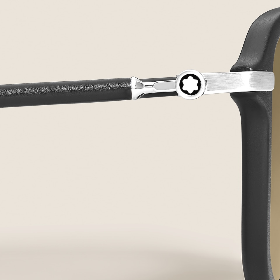 Squared Sunglasses with Black Acetate Frame - 4