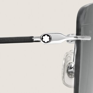 Squared Sunglasses with Silver-Colored Metal Frame