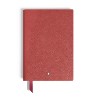 Notebook Medium, Brick Red Leather, Red, Lined Pages