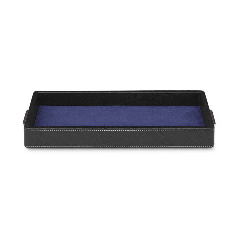 Desk Box in leather for three writing instruments and an ink bottle - 4