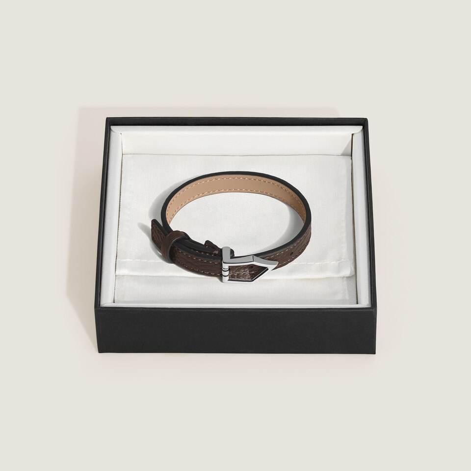 Plain Nib Bracelet in Grain Leather - 2