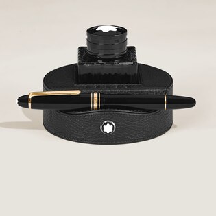 Ink & Pen Stand Organizer in Grain Leather